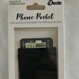 Black Glitter Phone Pocket by idecoz